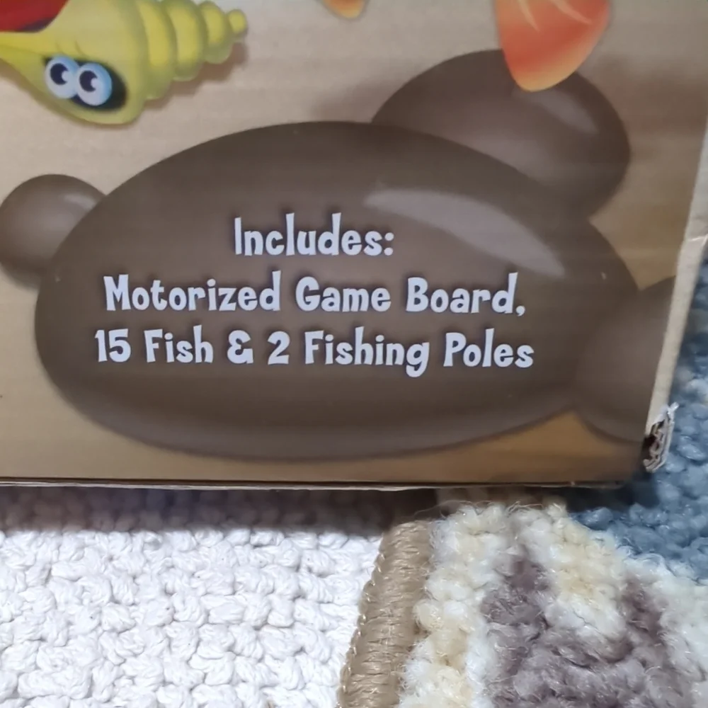 Fishing Fun Motorized Game Catch Fish As Board Rotates 4 Fishing Poles Ages 4+